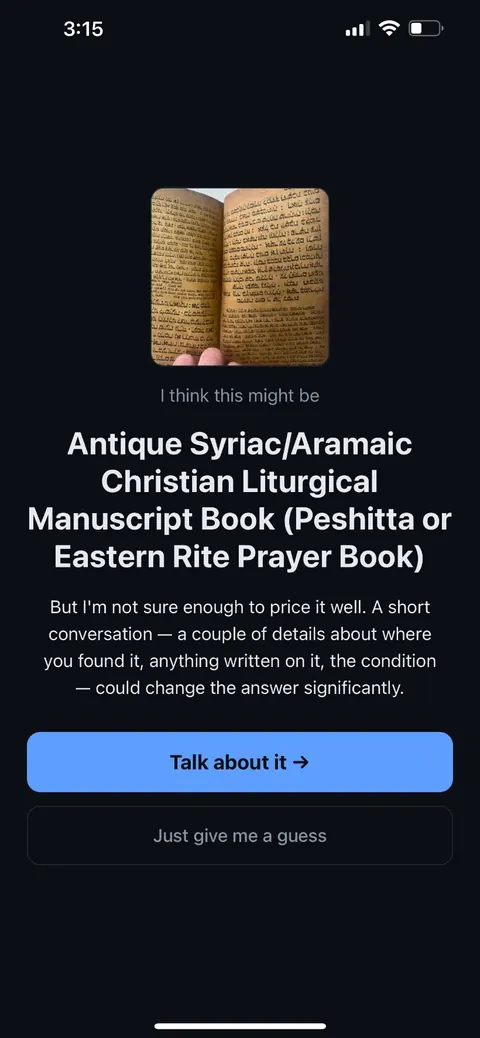 What's It Worth identifying an antique Syriac manuscript